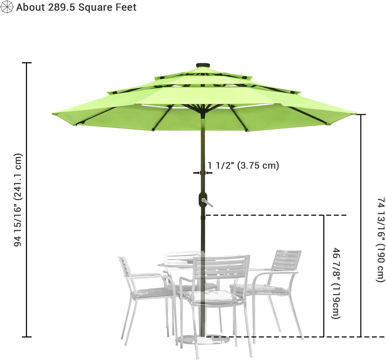 Yescom Umbrella 9 Ft Patio - Gallery 12