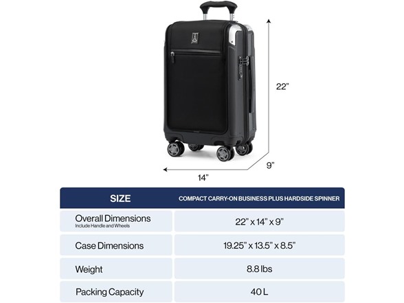Travelpro Platinum Elite Hardside 20" Carry On w/ Laptop Pocket