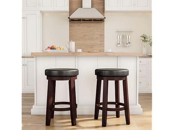 Linon Maya, 24", Black Counter Stool