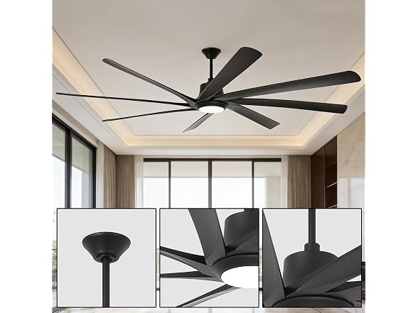 Parrot Uncle 100 Inch Ceiling Fan with Light