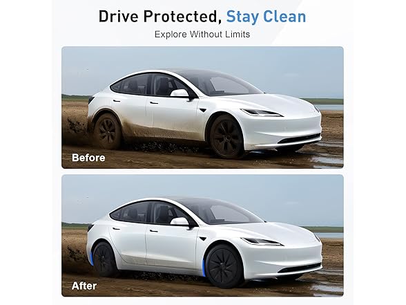 Safotad Mud Flaps for 2024-2025 Tesla Model 3