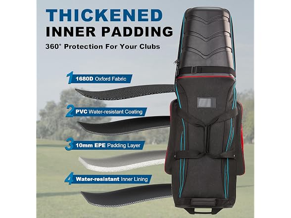 TwilightEmber Hard Case Golf Travel Bag
