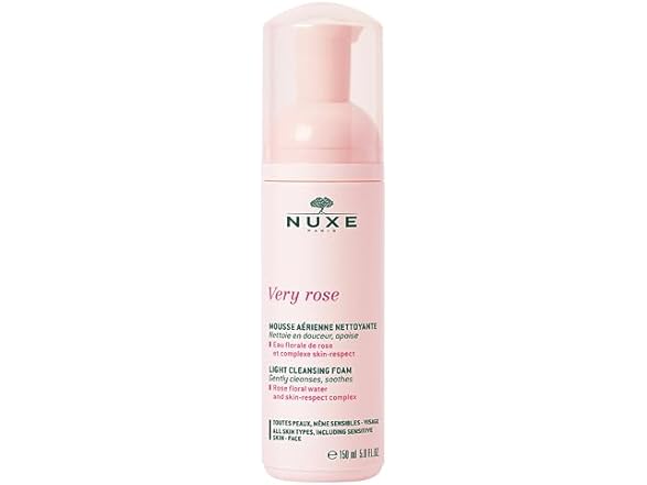 (2 Pack) Nuxe Very Rose Light Cleansing Foam, 5 oz