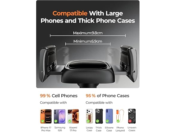 LISEN Ultra Suction Car Phone Mount