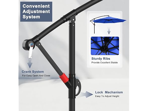 ABCCANOPY Cantilever Patio Umbrella with Base