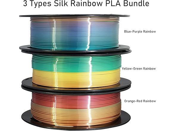 MIKA3D 1.75mm Silk Fast Color Change Rainbow