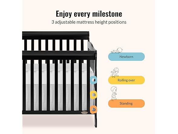 Dream On Me Ashton 4in1 Convertible Crib