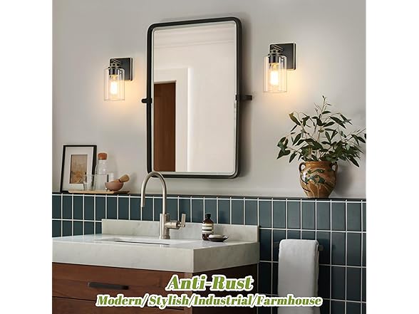 Set of 2 Wall Sconces for Bathroom