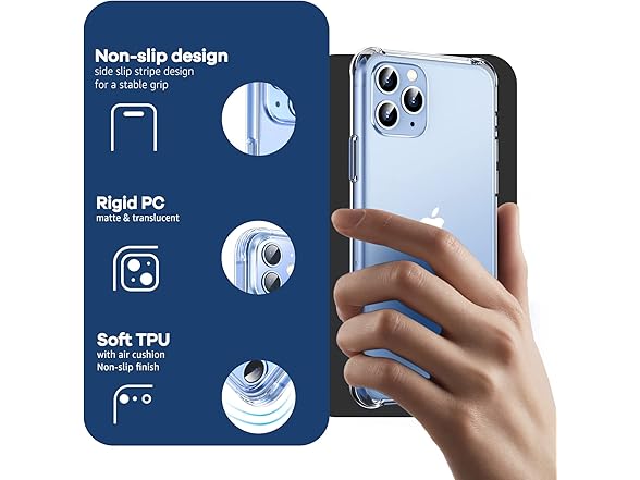 ORIbox for iPhone 11 Pro Max Case Clear,