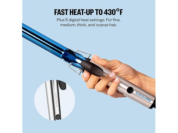 BaBylissPro Nano Ti 1 Ext Barrel Curling Iron