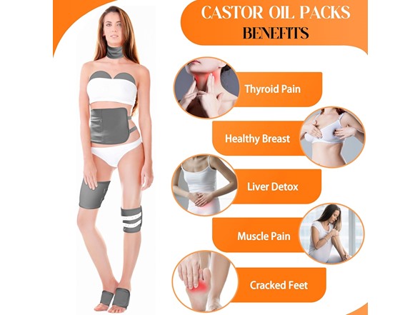 9 Pcs Castor Oil Pack Wrap