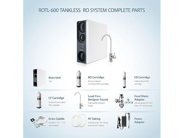 APEC WATER Tankless Reverse Osmosis 3-Stage Water Filter System