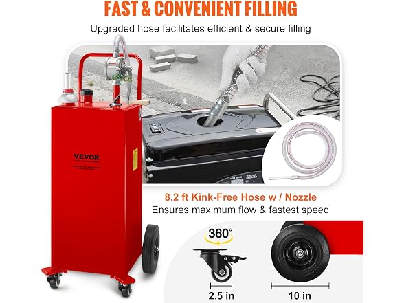 30 Gallon Fuel Caddy, Gas Storage Tank &