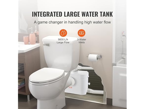 Macerator Pump, 700W, 9600 L/h Flow, 32.8 ft/10