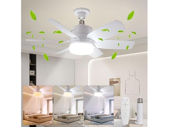 GOLUMU Light Bulb Fan Socket, 3 Modes