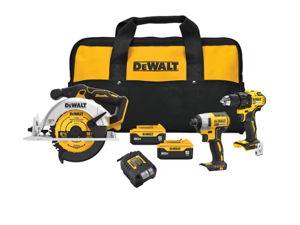DEWALT DCK330P2 20V MAX Brushless 3-Tool Combo Kit