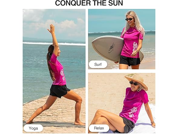 Kanu Surf Women's Breeze Purple Rashguard (L)