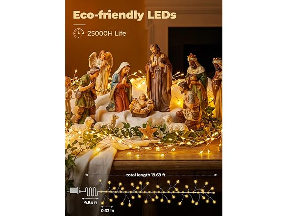 SmartDawn Fairy Lights Plug in 10FT
