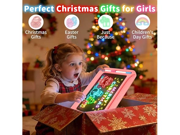 MERGUEZ Magic LED Drawing Board for Kids