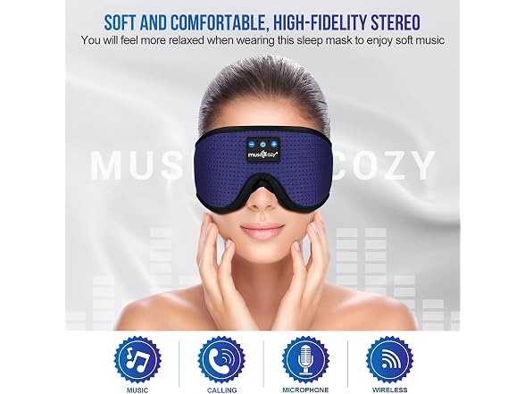 MUSICOZY 3D Bluetooth Sleep Headphones
