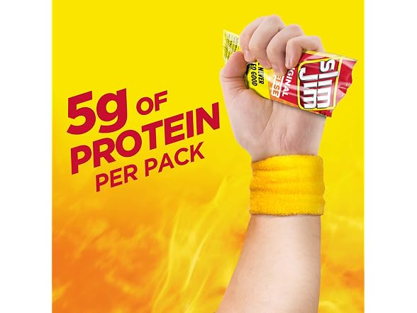 10CT Slim Jim Beef 'N Cheese Smoked Meat Sticks, Original