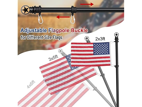 Usnipoya Flag Pole with American Flag