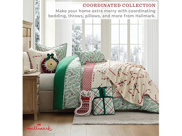 Hallmark King Size 4-Piece Holiday Bedding Set