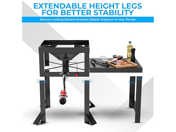 FIRERIOT Dual Jet Burner with Side Table