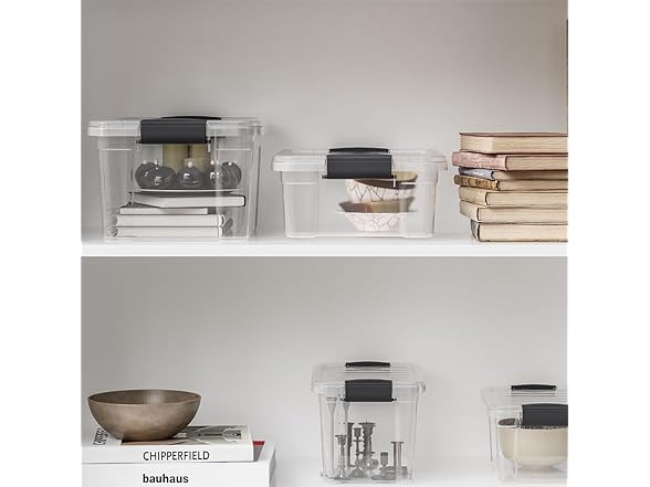 Superio Storage Bins with Lids- 12 Pack