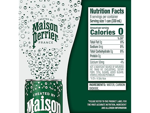 8CT Maison Perrier Ultimate Sparkling Water, 11.15 oz.