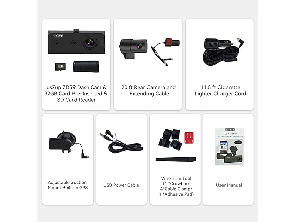 IusZup 4K 3 Channel Dash Cam