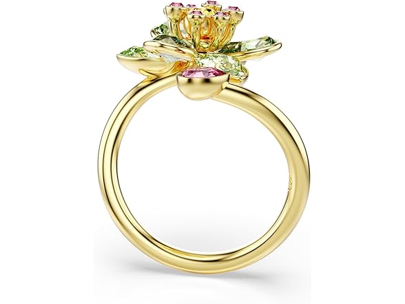 Swarovski Idyllia Flower Open Ring Grn
