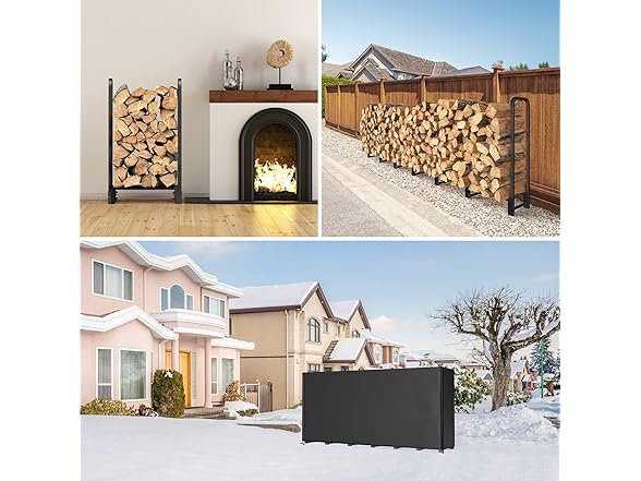 SunyesYoon Firewood Rack Outdoor 8ft