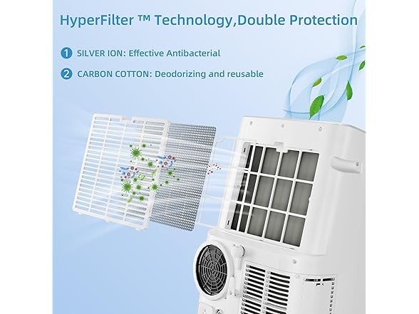 Vossfamul 14k BTU Portable Air Conditioner