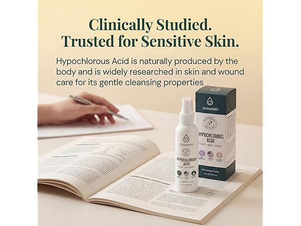 Jusspray Hypochlorous Acid Face and Skin Spray 4oz