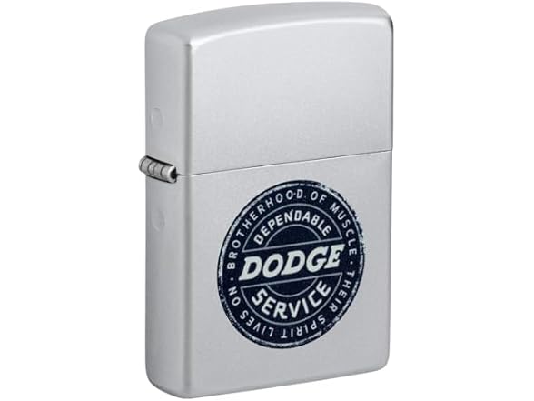 Zippo Dodge Service Sign Satin Chrome Pocket Lighter