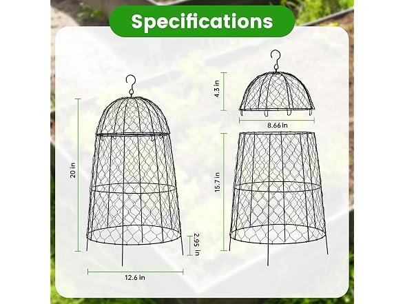 DFJFIFF 12Pcs Garden Cloche