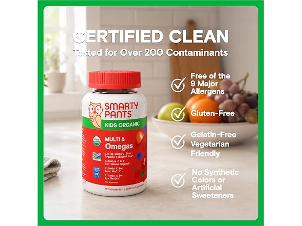 SmartyPants Organic Kids Multivitamin Gummies: