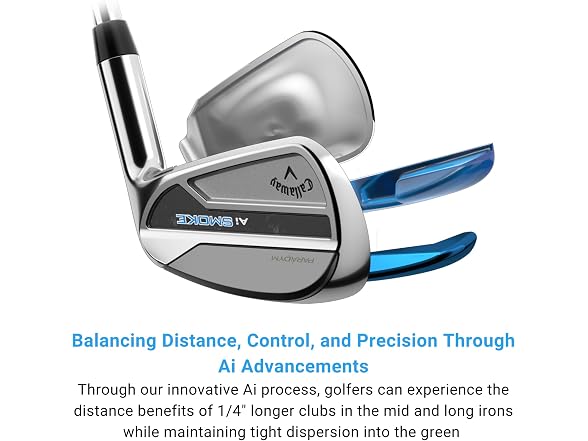 Callaway Golf Paradym AI Smoke Iron Set (Left Hand, 4-PW,AW,SW, Graphite, Regula