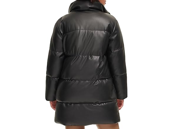 Levis Womens Faux Leather Puffer Coat