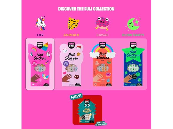 Omy Unicorn Nail Stickers for Kids