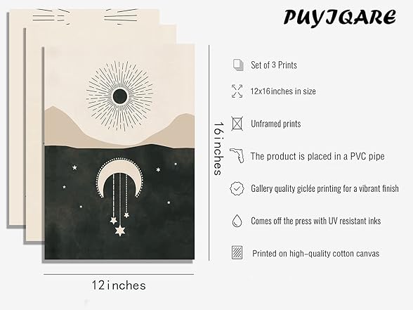 PUYIQARE Abstract Line Wall Art Print