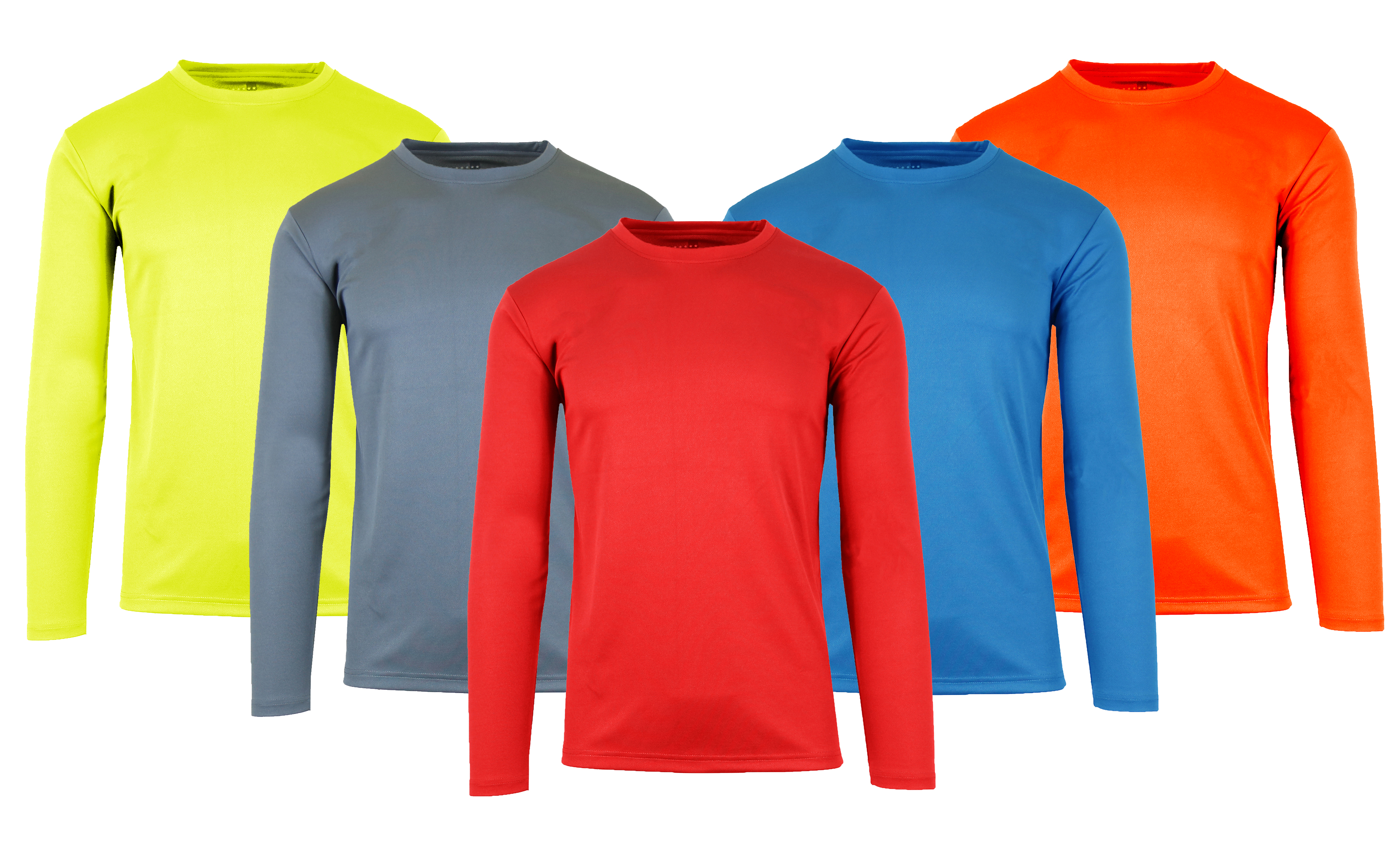 5Pk Mens L/S Performance Shirt (S-2XL) - Gallery 14