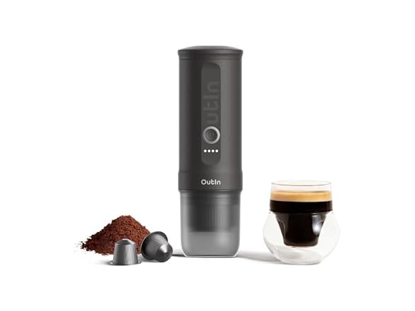 OutIn Nano Portable Electric Espresso Machine Black