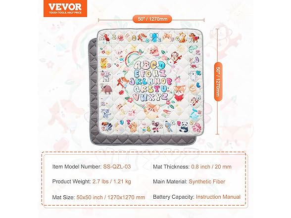 VEVOR Thickened Baby Play Mat