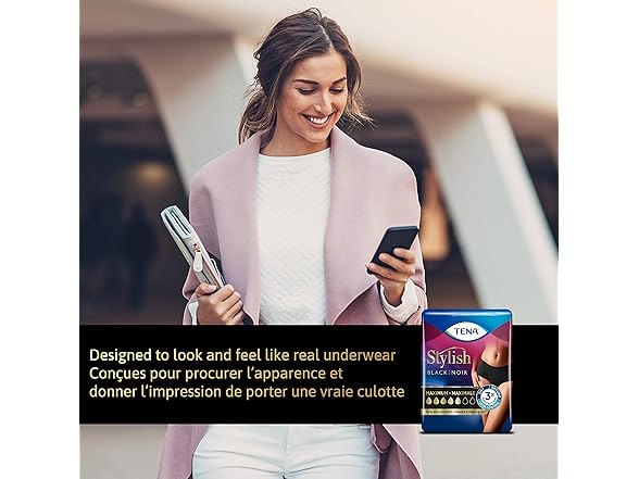 TENA Stylish Maximum Black Underwear