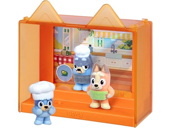 Bluey Fuzzies: Pavlova, 3 Flocked Mini-Figures