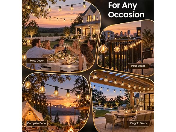 RTTY 100FT Outdoor String Lights G40