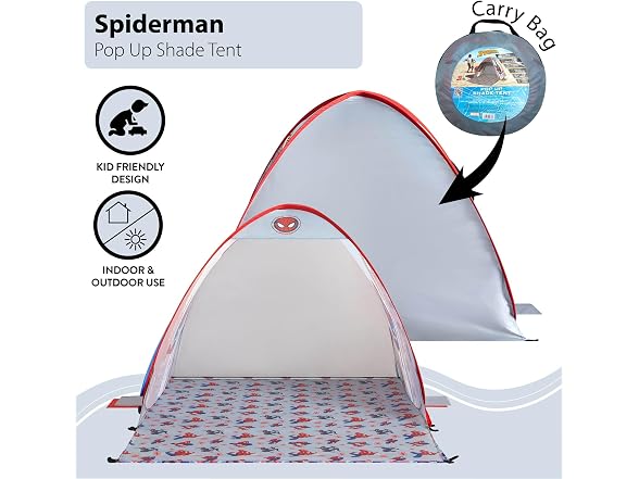 Marvel Spiderman Canopy Pop Up Tent for Kids