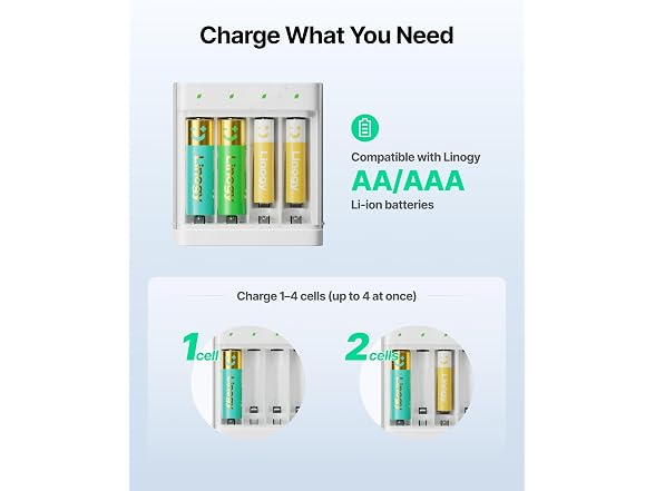 1.5V Rechargeable AA/AAA Charger Bundle